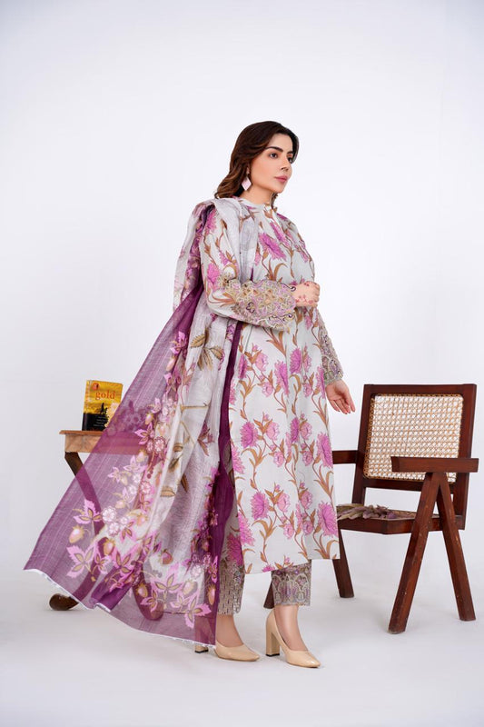 Noor - Embroidered 3-Piece