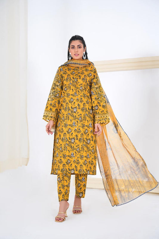 Sonehri - Embroidered 3-Piece