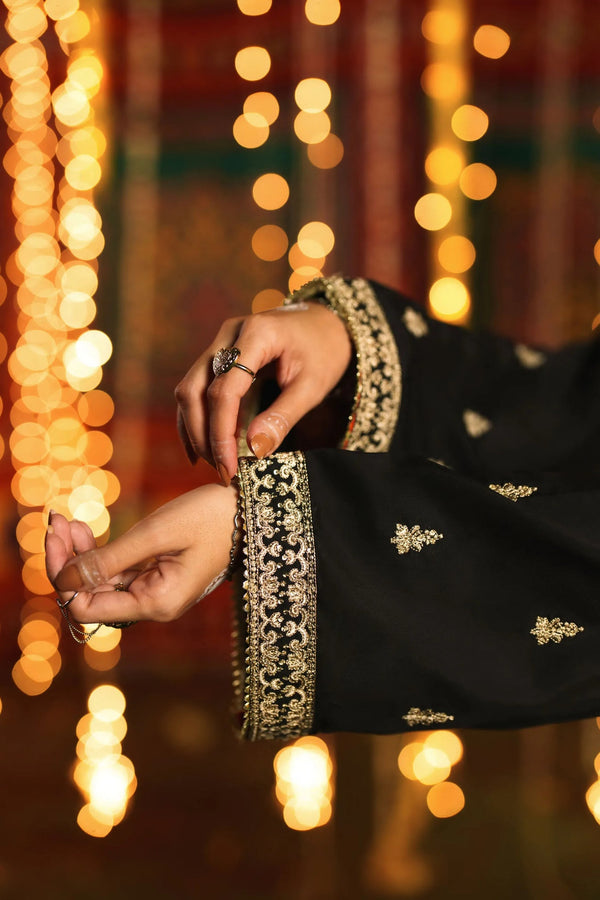 3-Piece Embroidered Viscose Silk Suit