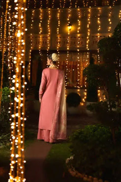 3-Piece Embroidered Viscose Silk Suit