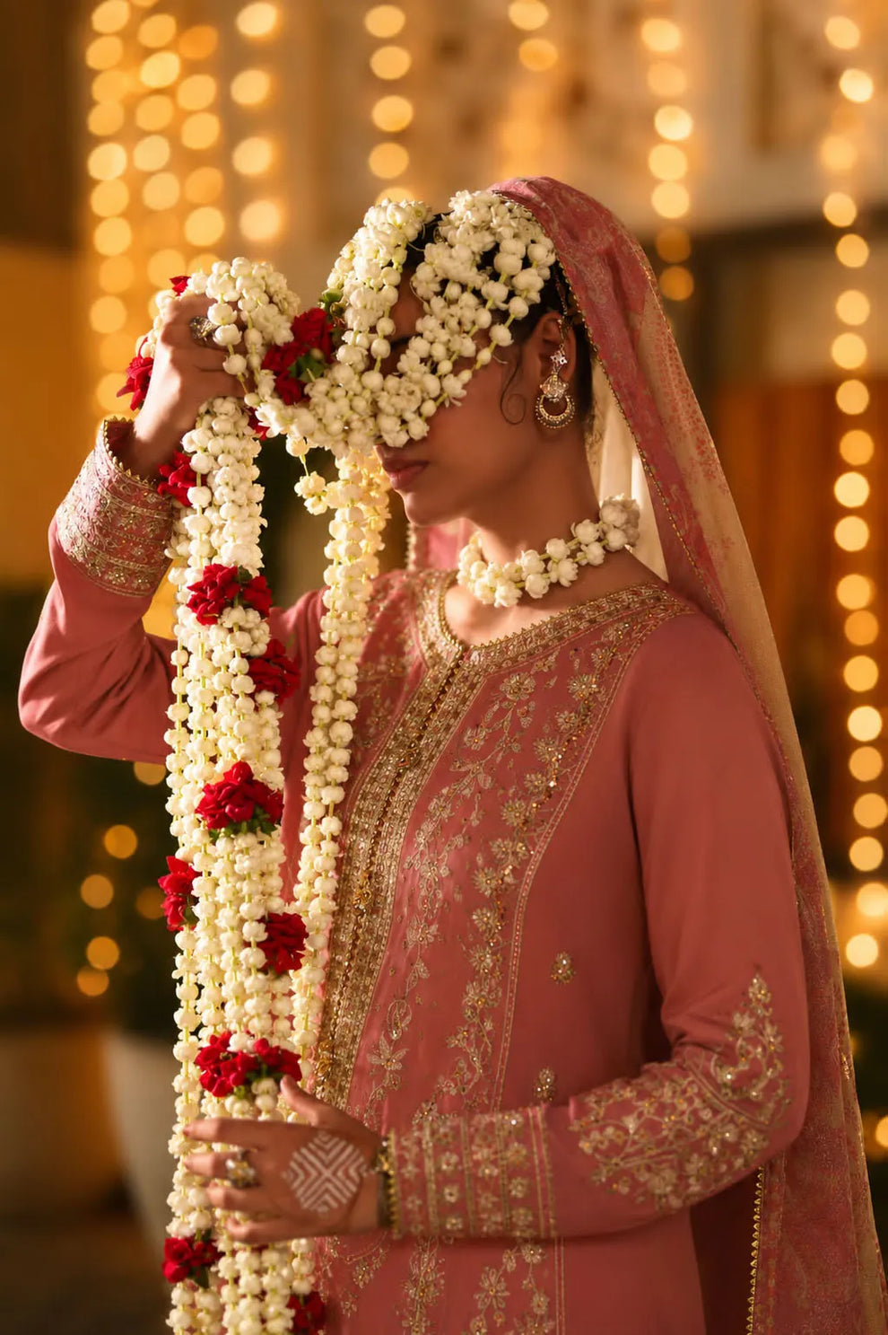 3-Piece Embroidered Viscose Silk Suit