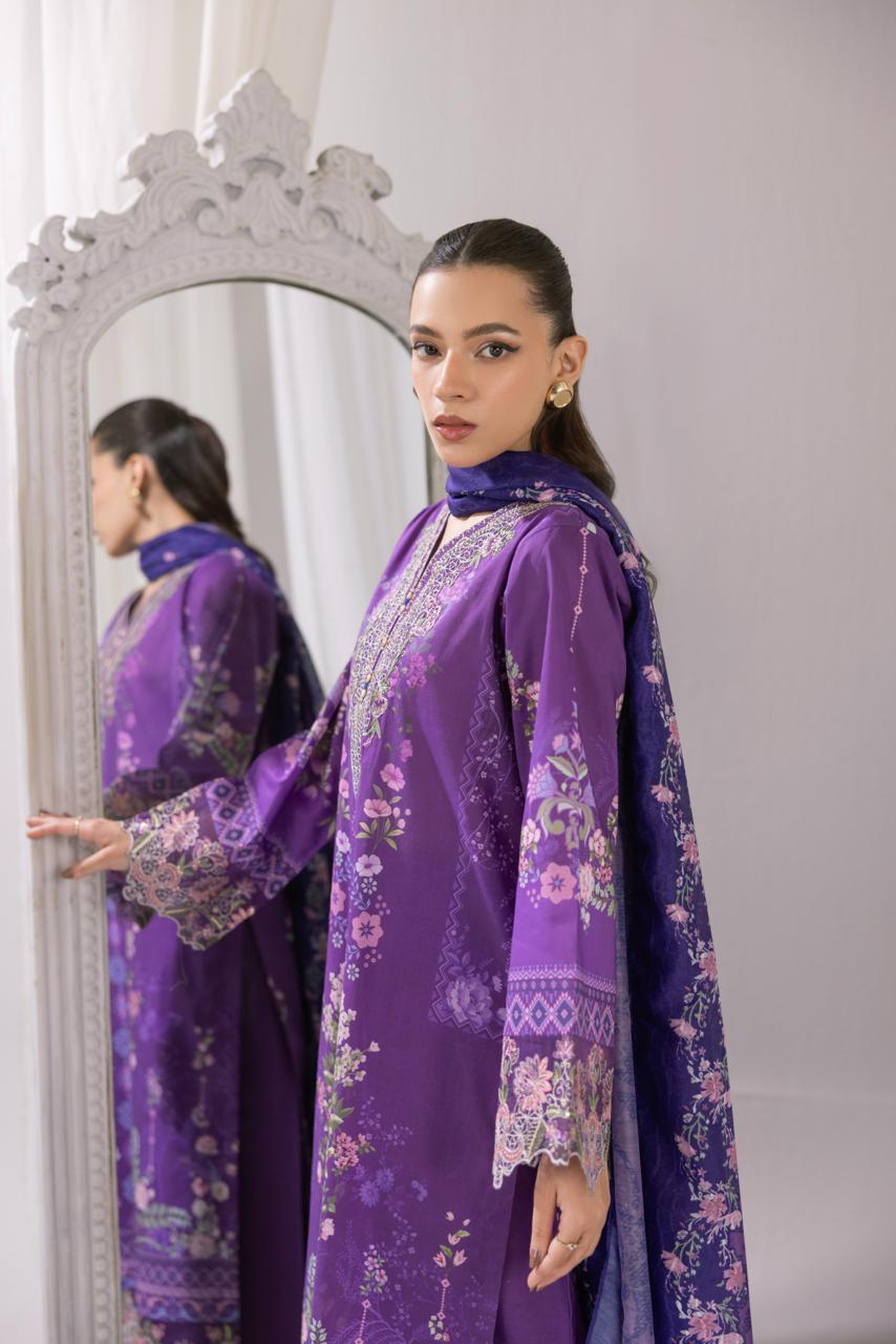 Embroidered 3 piece Lawn H-1