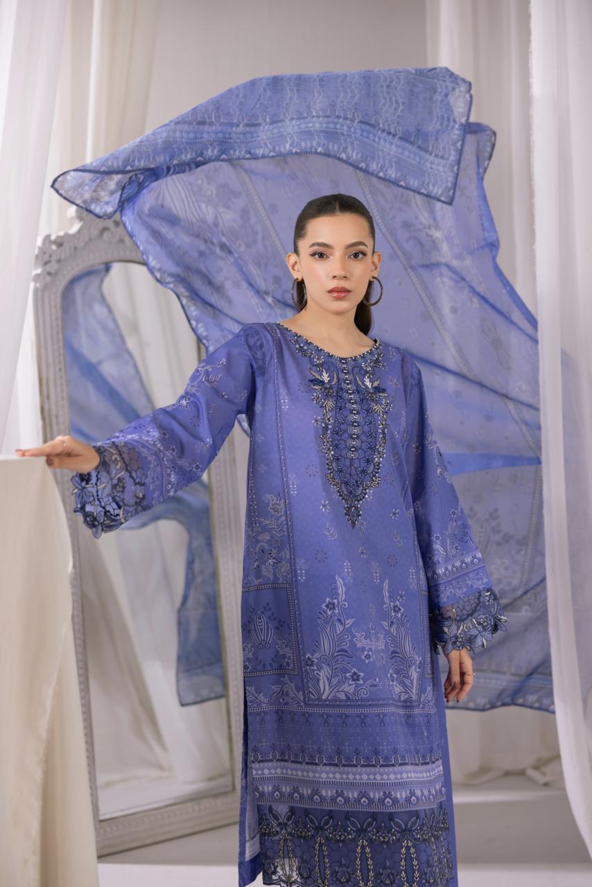 Embroidered 3 piece Lawn H-3