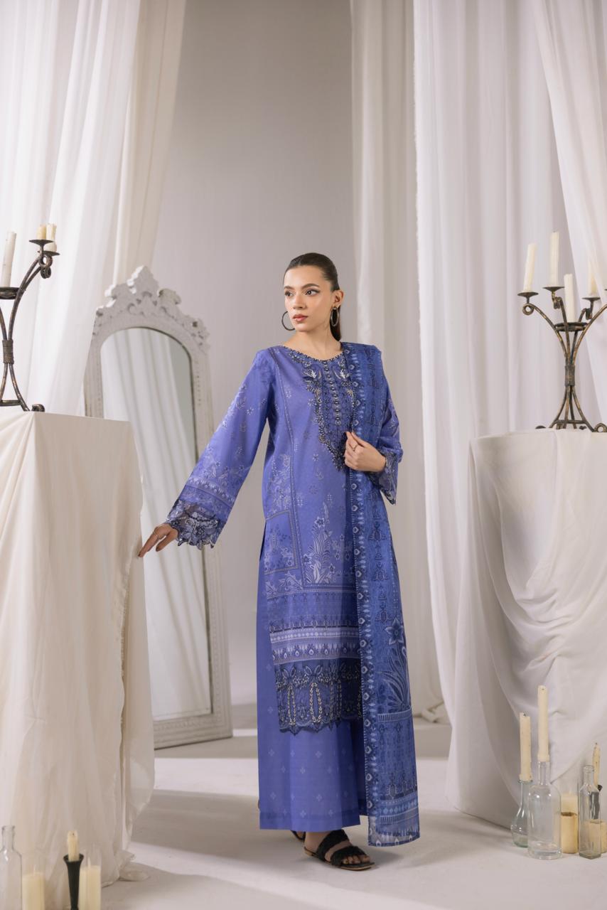 Embroidered 3 piece Lawn H-3