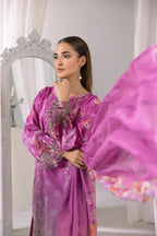 Embroidered 3 piece Lawn R-7