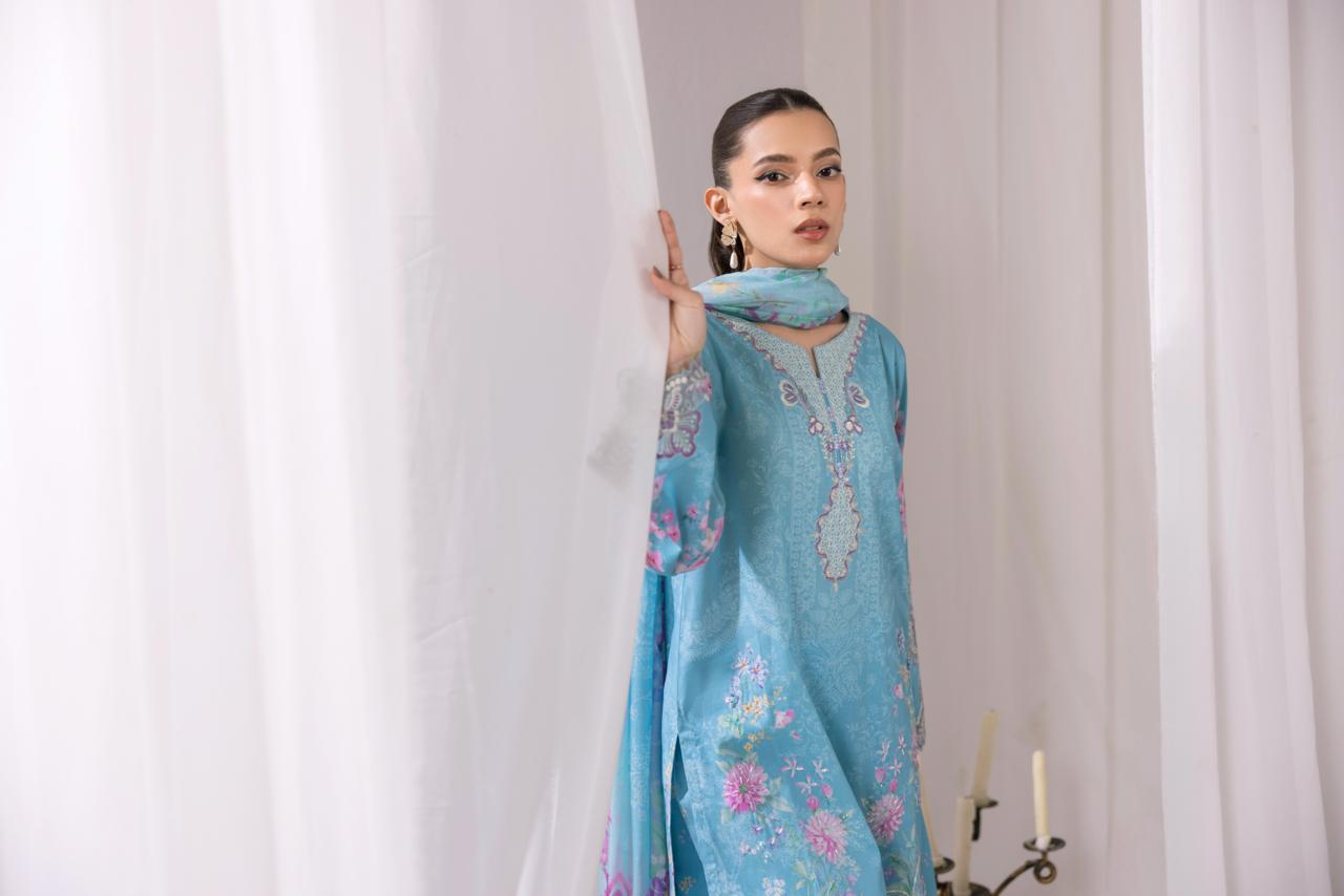Embroidered 3 piece Lawn H-4