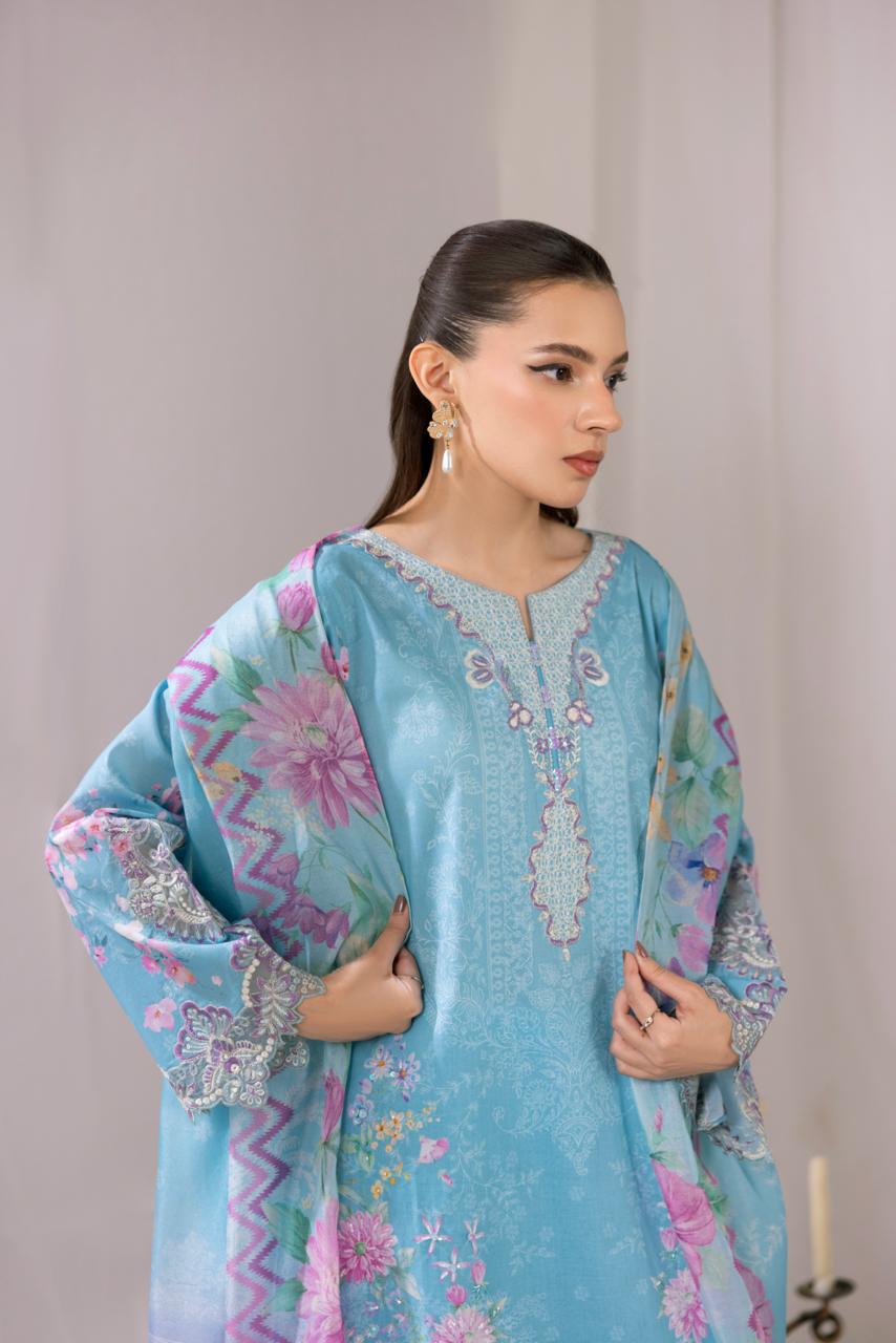Embroidered 3 piece Lawn H-4