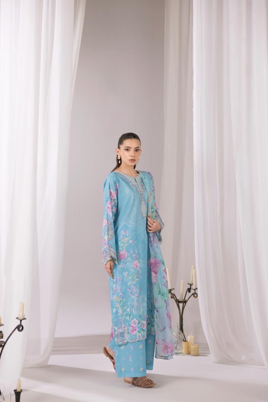 Embroidered 3 piece Lawn H-4