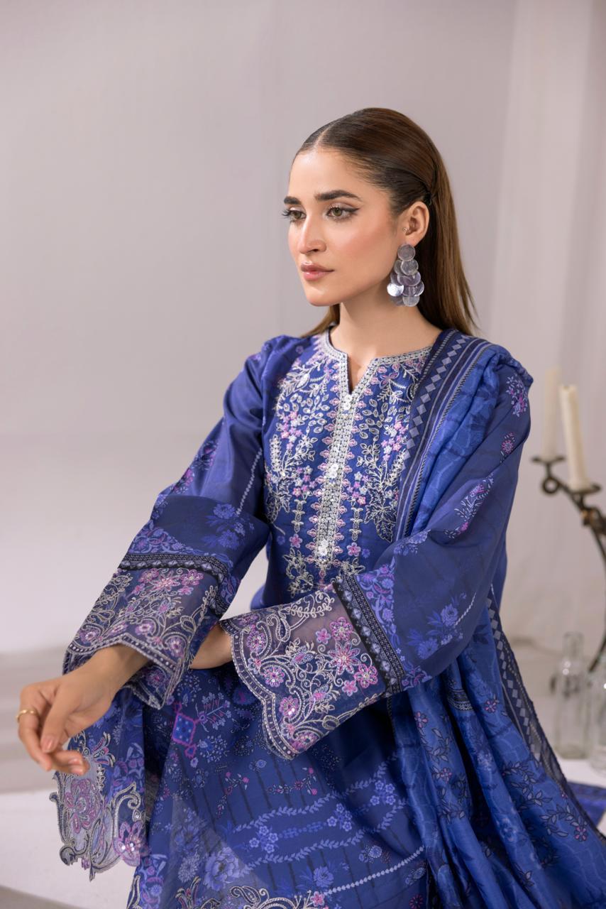 Embroidered 3 piece Lawn H-5