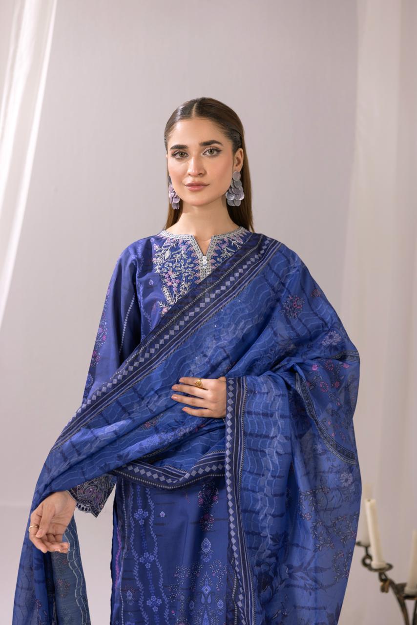 Embroidered 3 piece Lawn H-5