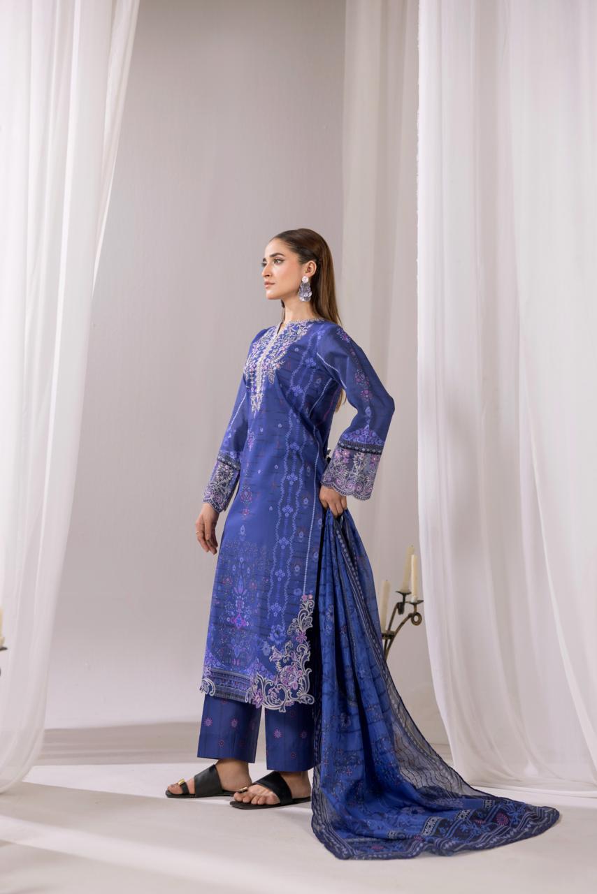 Embroidered 3 piece Lawn H-5
