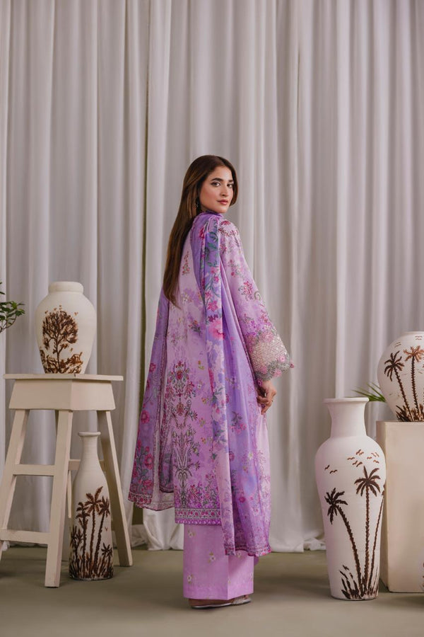 Embroidered 3 piece Lawn H-6