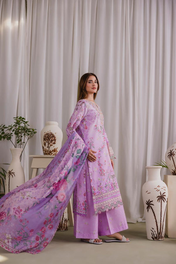Embroidered 3 piece Lawn H-6