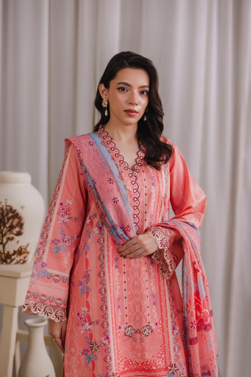 Embroidered 3 piece Lawn R-5