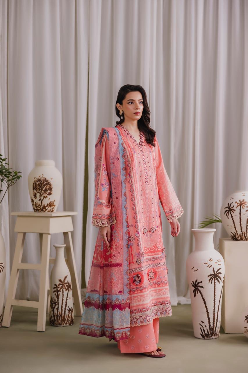 Embroidered 3 piece Lawn R-5