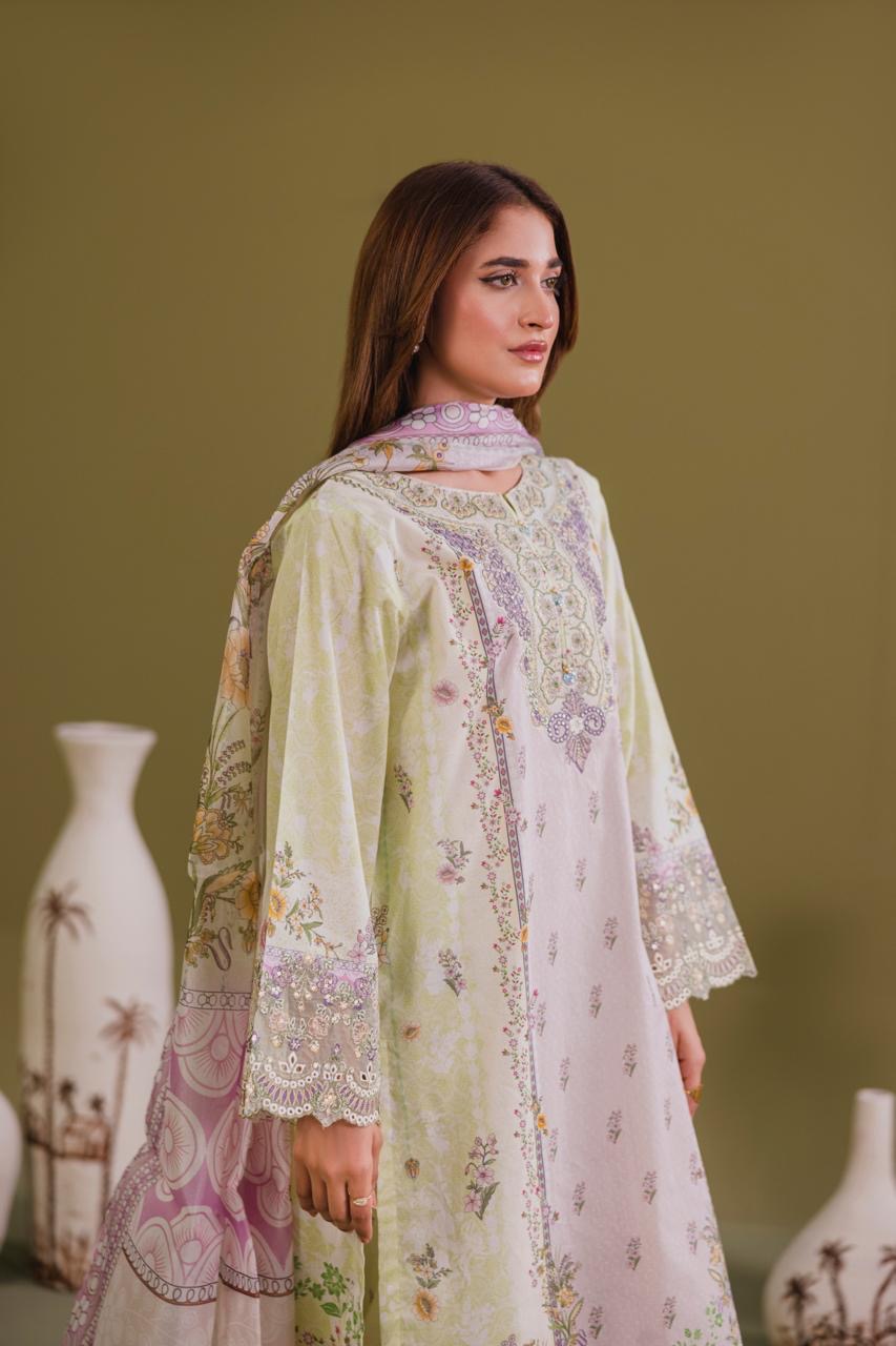 Embroidered 3 piece Lawn R-3