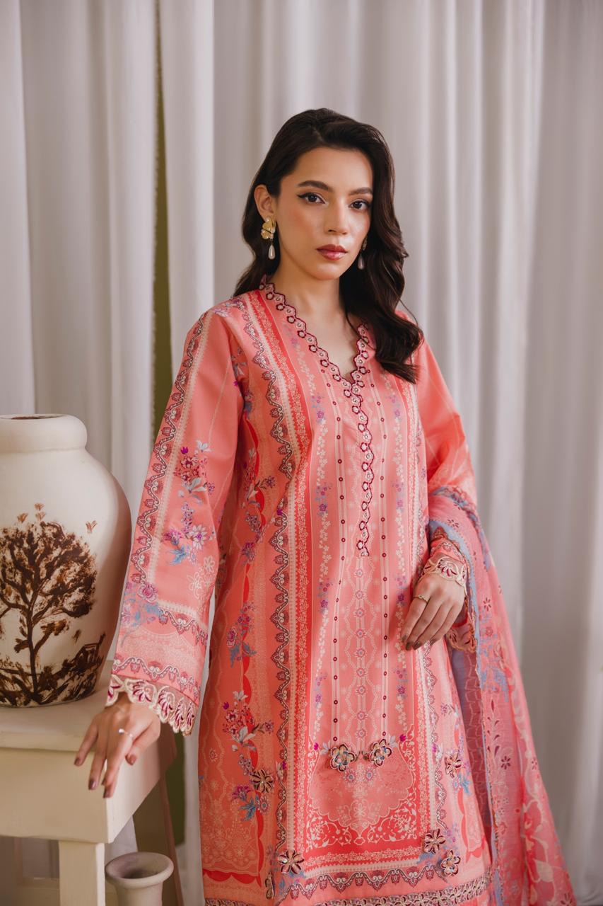 Embroidered 3 piece Lawn R-5