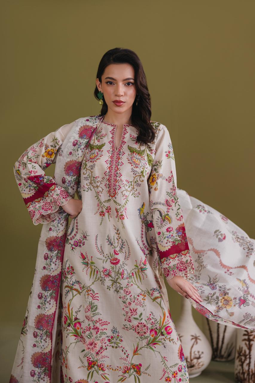 Embroidered 3 piece Lawn H-8