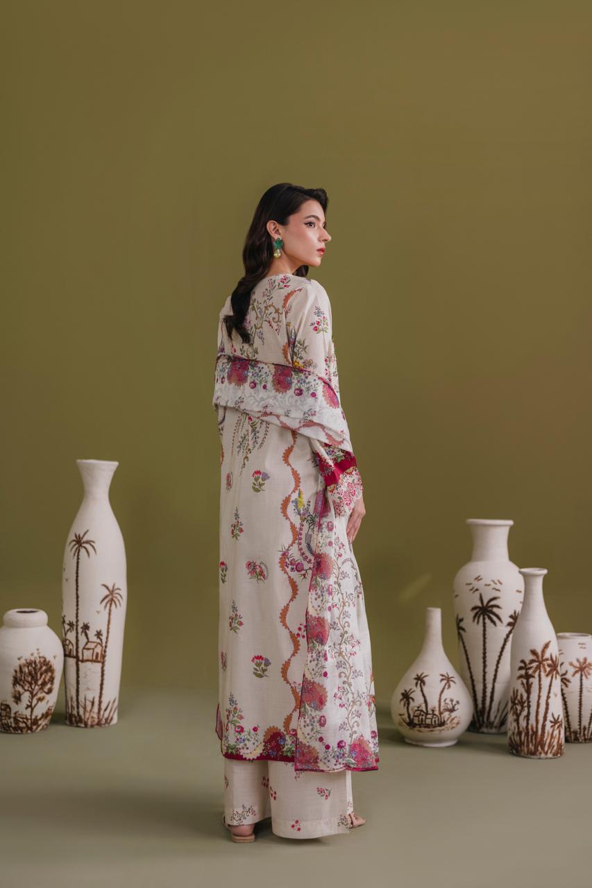 Embroidered 3 piece Lawn H-8