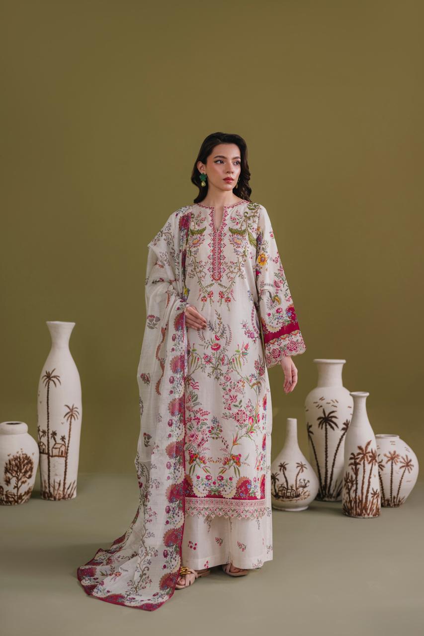 Embroidered 3 piece Lawn H-8