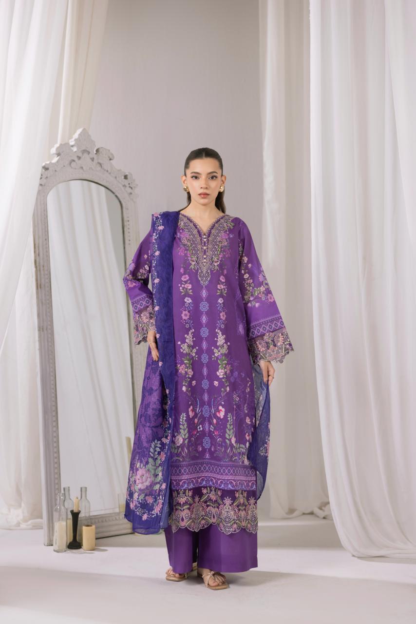 Embroidered 3 piece Lawn H-1