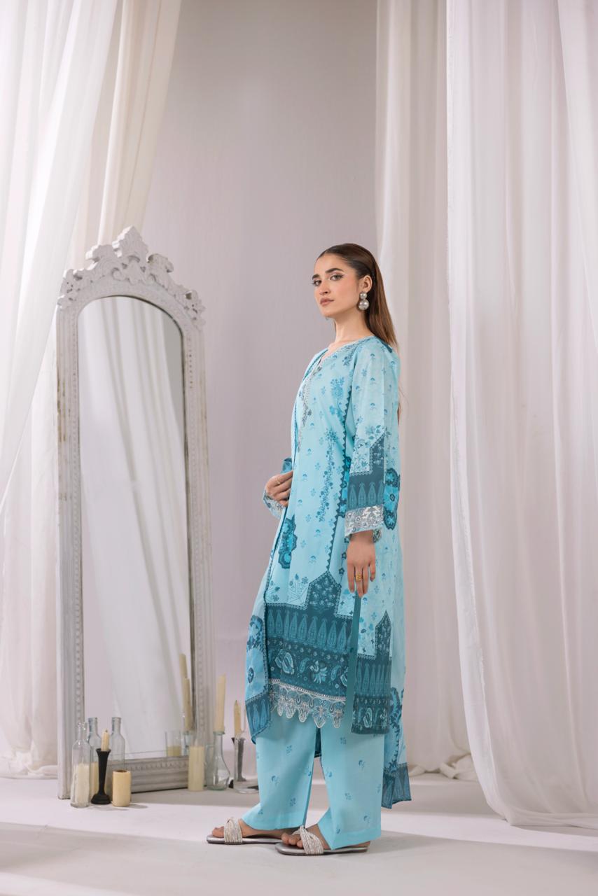 Embroidered 3 piece Lawn H-2